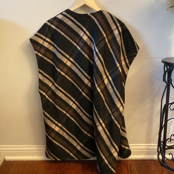 Lucky Brand Plaid Vest Shacket Jacket Long Duster women’s Medium - Picture 9 of 10